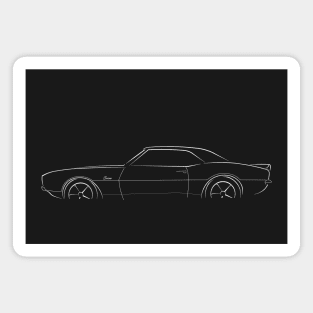 1967 - 1968 Chevy Camaro - profile stencil, white Magnet